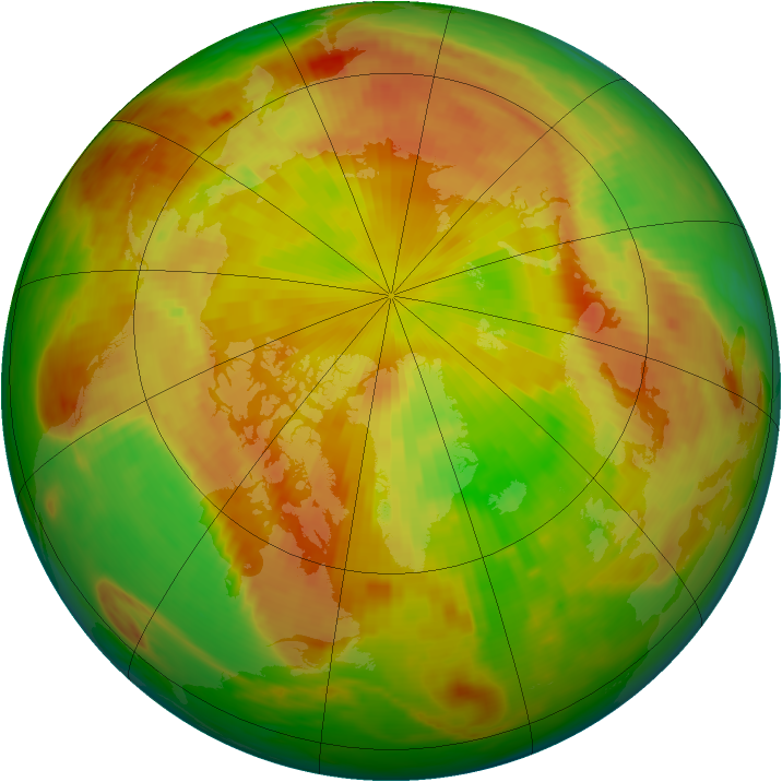 Arctic ozone map for 22 May 1980